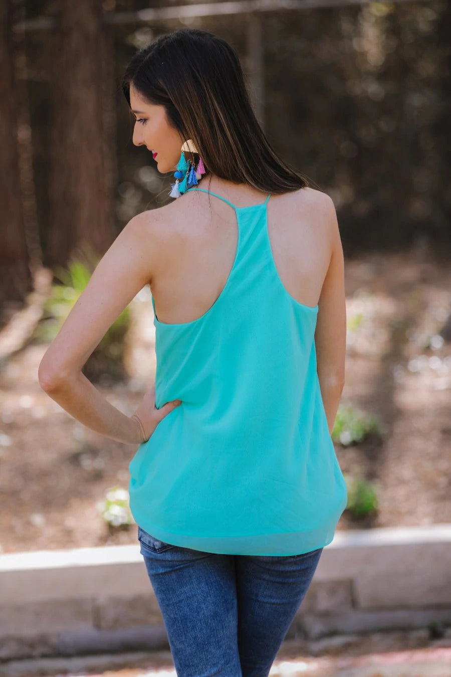 Women’s Leah Woven Cami in Mint - Alexander and Fitz