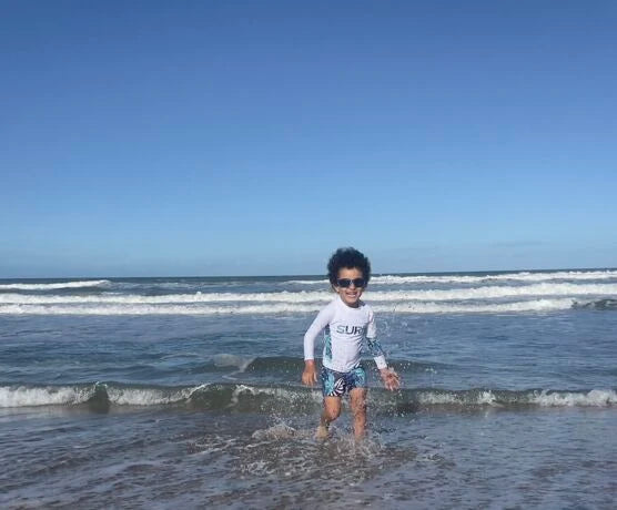Toddler Boys’ Surf Rashguard Swimsuit in Aqua