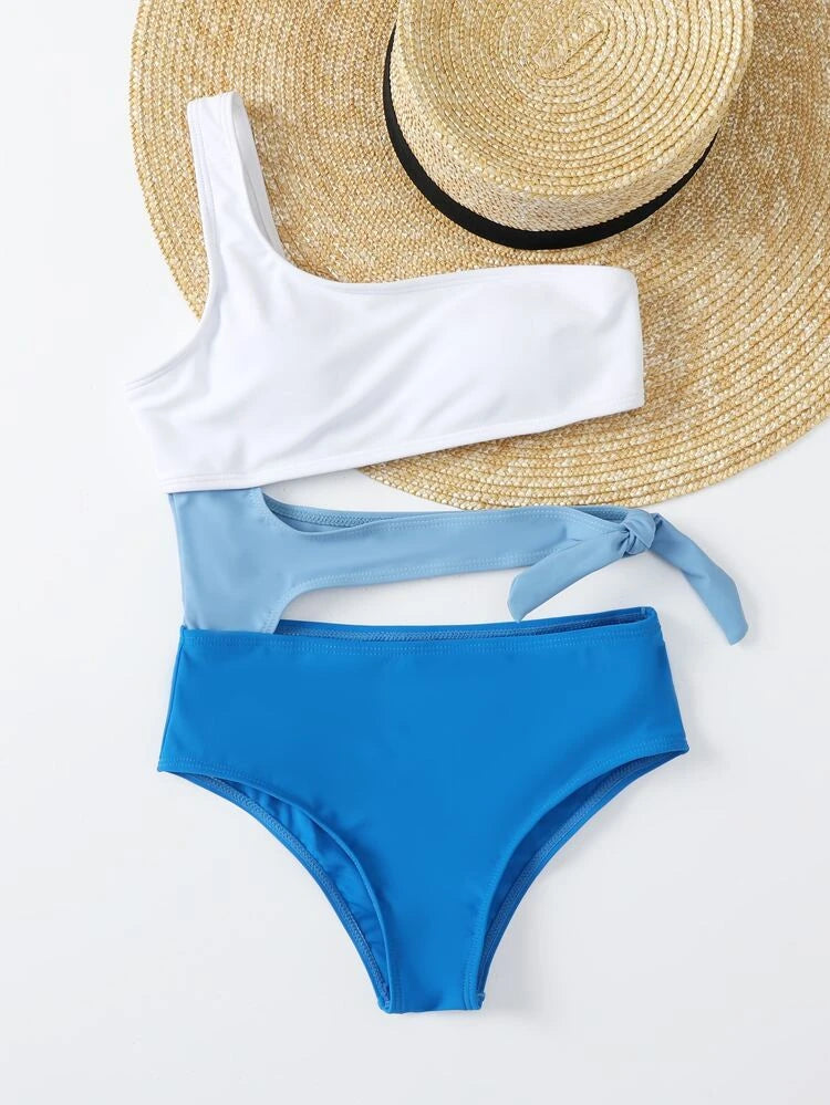 Girls’ Color Block Cut-Out Swimsuit - Alexander and Fitz