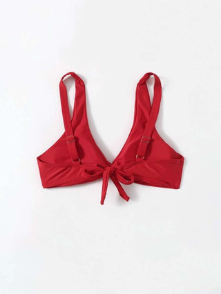 Women’s Triangle Red Bikini Top - Alexander and Fitz