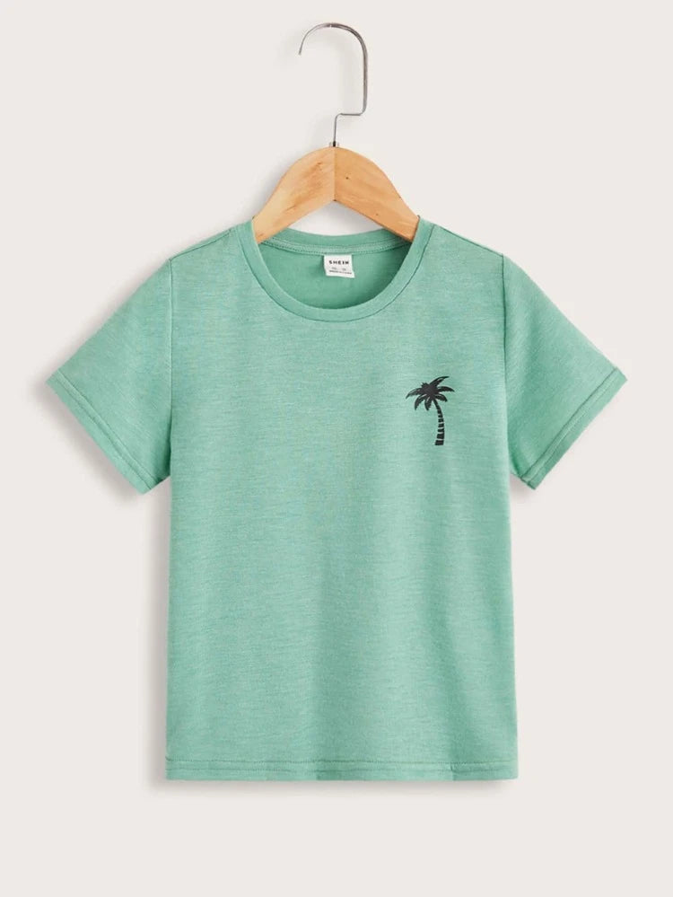 Boys’ Short-Sleeved Palm Casual Tee - Alexander and Fitz