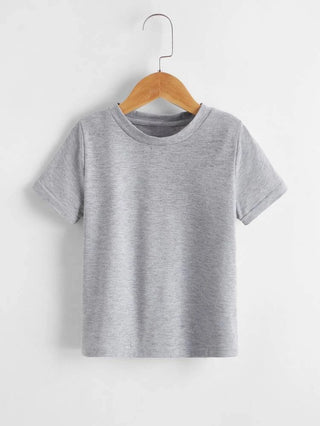 Boys’ Short-Sleeved Casual Tee in Grey - Alexander and Fitz