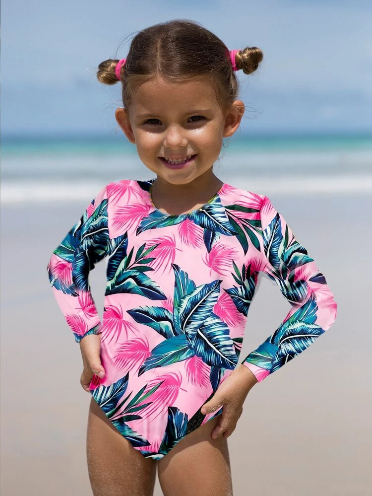 Girls Wetsuit Style Swimsuit in Paisley Alexander and Fitz