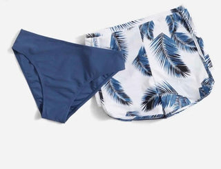 Girls’ Blue Palm Beach Shorts - Alexander and Fitz