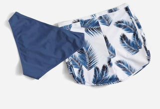 Girls’ Blue Palm Beach Shorts - Alexander and Fitz