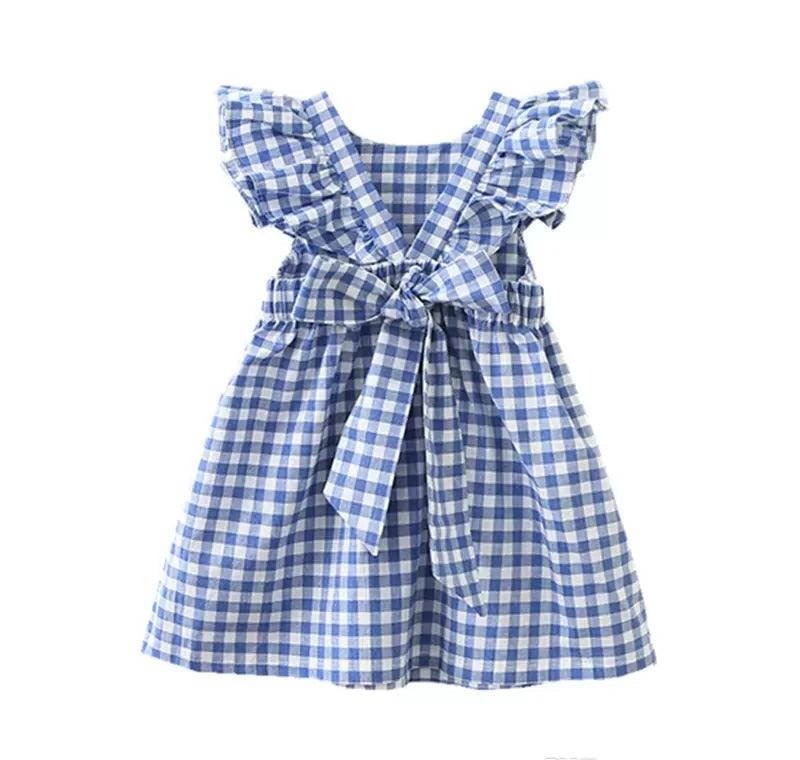 Girls’ Hurave Navy Plaid Dress – Alexander and Fitz