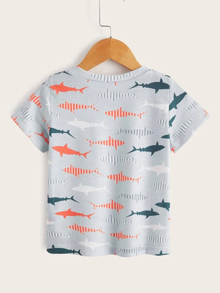 Boys’ Short-Sleeved Sharks Tee - Alexander and Fitz