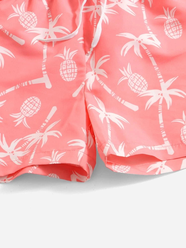 Boys’ Tropical Pineapple Swim Trunks - Alexander and Fitz