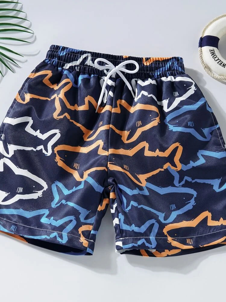 Boys’ Swimming with Sharks Swim Trunks - Alexander and Fitz