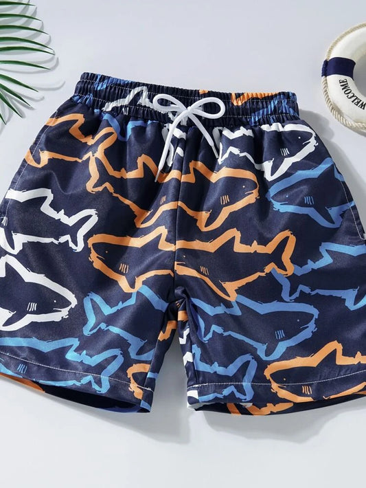 Boys’ Swimming with Sharks Swim Trunks - Alexander and Fitz