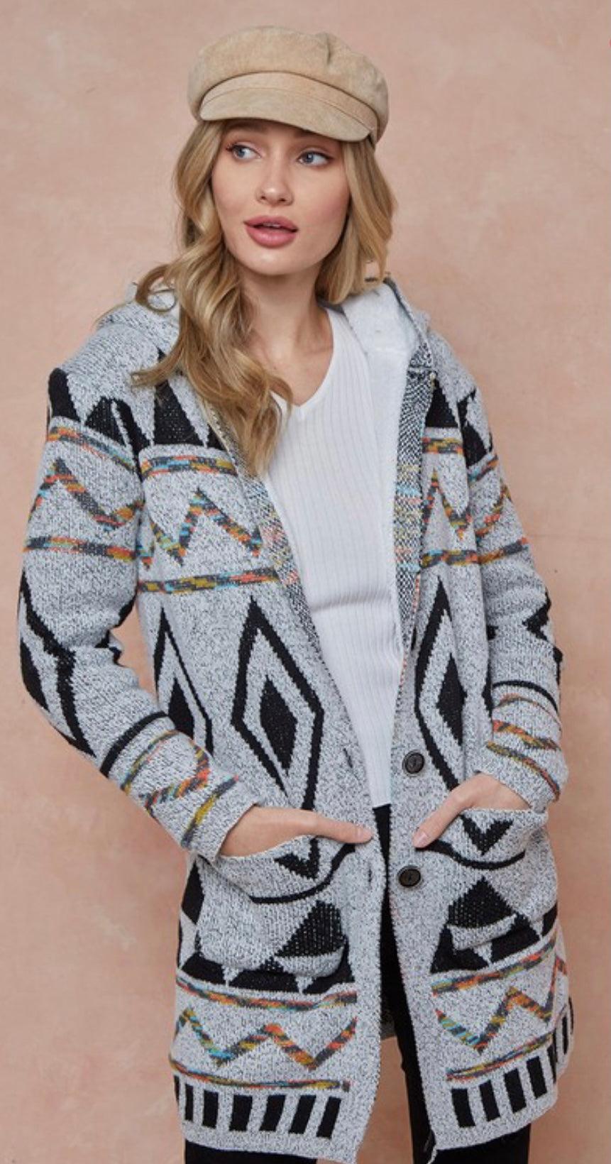 Ladies' Sherpa Lined Aztec Sweater – Alexander and Fitz