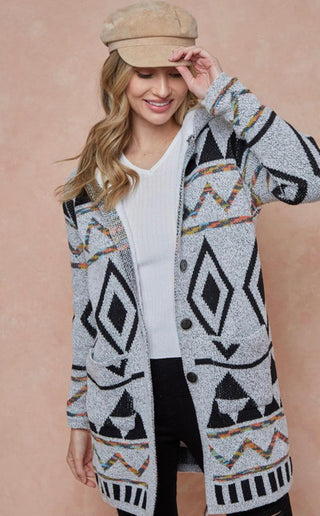 Ladies’ Sherpa Lined Aztec Sweater - Alexander and Fitz