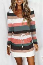 Ladies’ Striped Color Block Dress - Alexander and Fitz