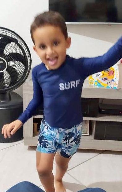 Toddler Boys’ Surf Rashguard Swimsuit in Hawaiin Blue - Alexander and Fitz