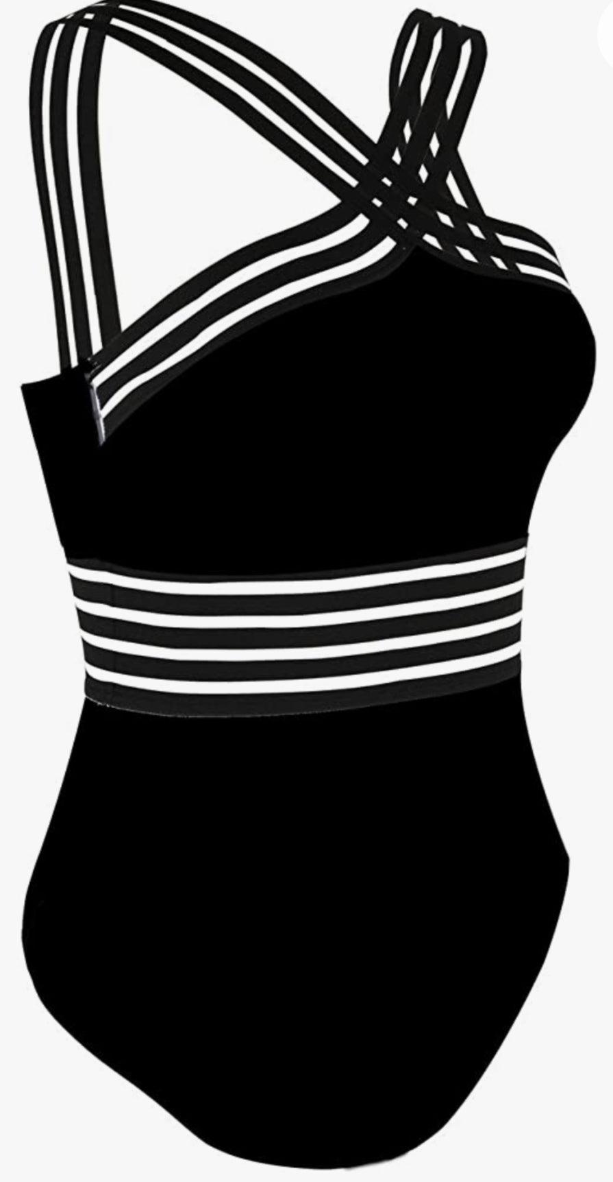 Women’s Black Mesh One-Piece Swimsuit - Alexander and Fitz