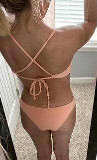 Women’s Cross-Cross Bralette Bikini Top in Coral - Alexander and Fitz