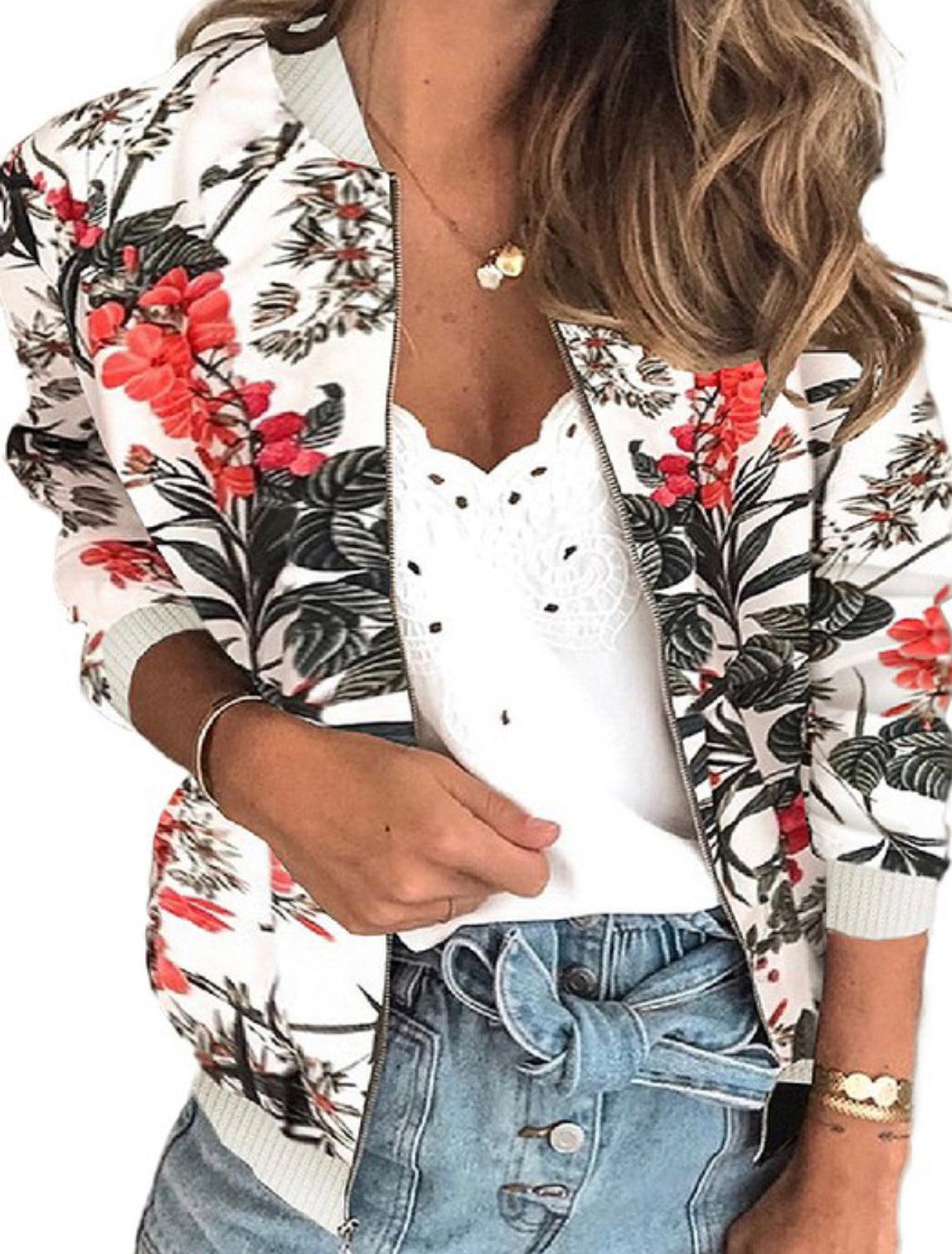 Women’s Floral Bomber Jacket - Alexander and Fitz