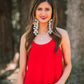 Women’s Leah Woven Cami in Red - Alexander and Fitz