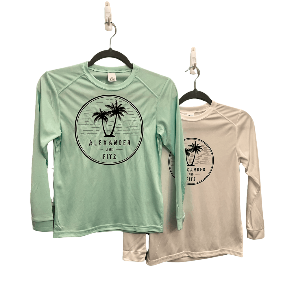 Youth Rash Guards in White – Alexander and Fitz